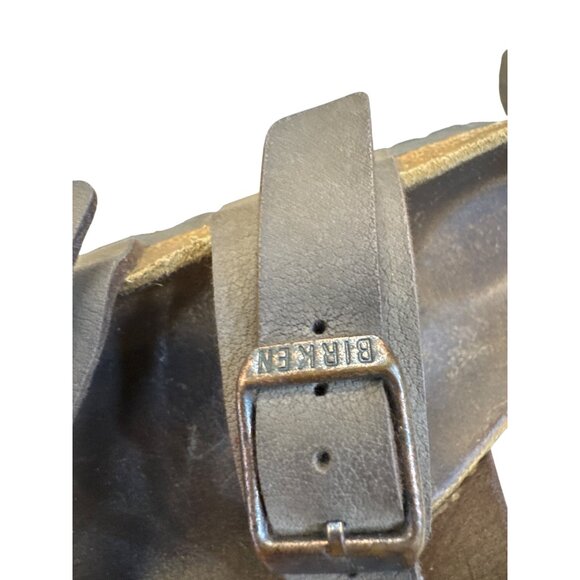 Birkenstock Womens Brown Leather Slip Sandals Size 6 SKU 8196 - Picture 9 of 10